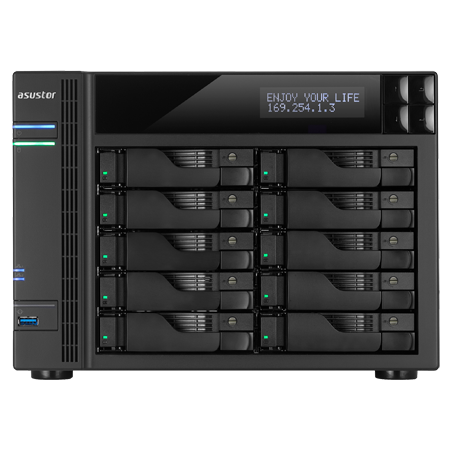 ASUSTOR AS5110T NAS ブラック 箱付き AS5110T 10ベイ | 正規代理店（日本初） 株式会社ユニスター(ASUSTOR)